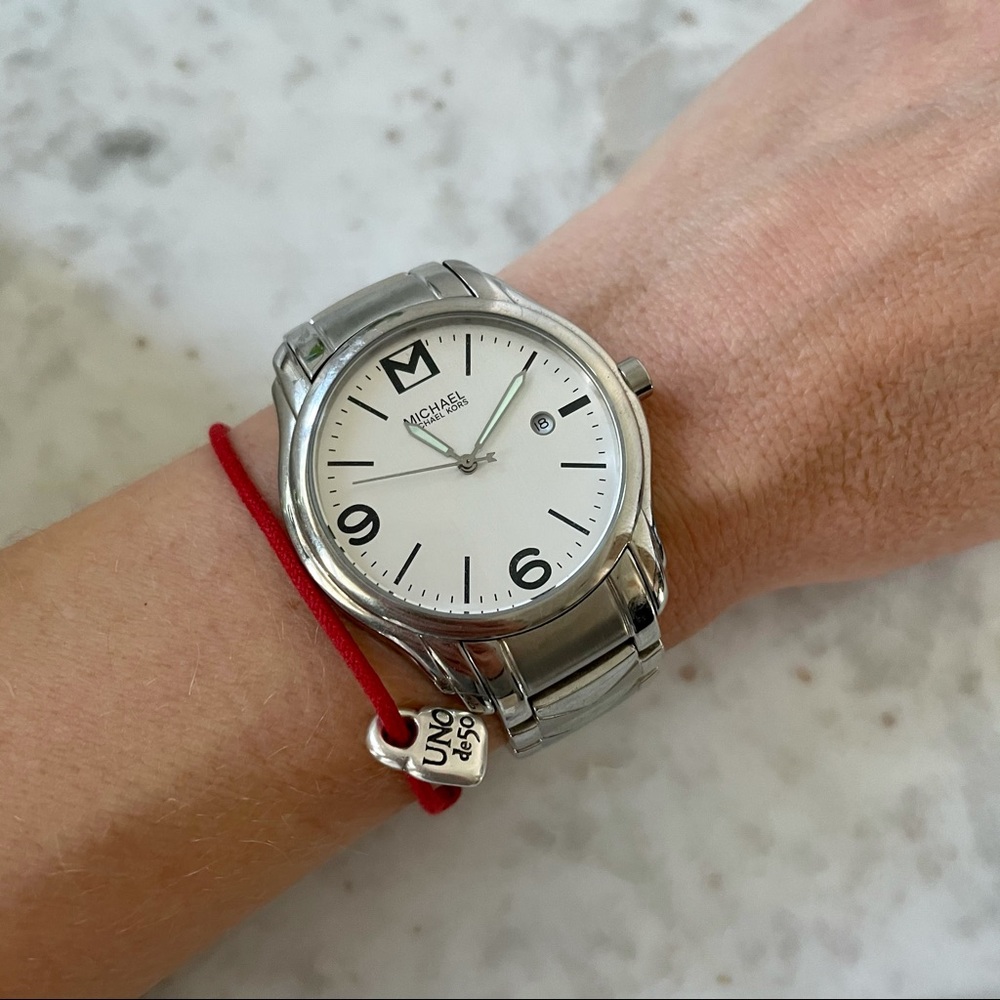 Michael Kors silver tone watch